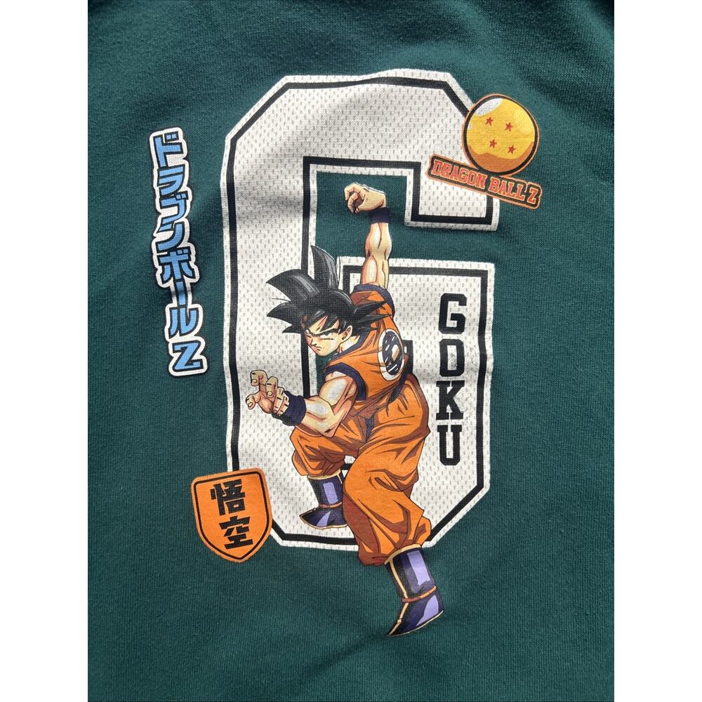 Dragon Ball Z Hoodie Boys 8 Green Goku Graphic Pullover Anime Sweatshirt - Picture 6 of 7